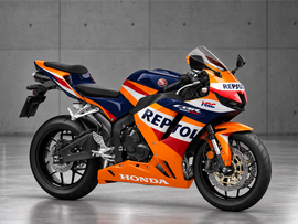Dunkelblaues und oranges Repsol - CBR600RR 24-26 Verkleidungsset