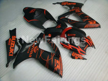 Laden Sie das Bild in den Galerie-Viewer, Matte Black and Orange Corona - GSX-R600 06-07 Fairing Kit