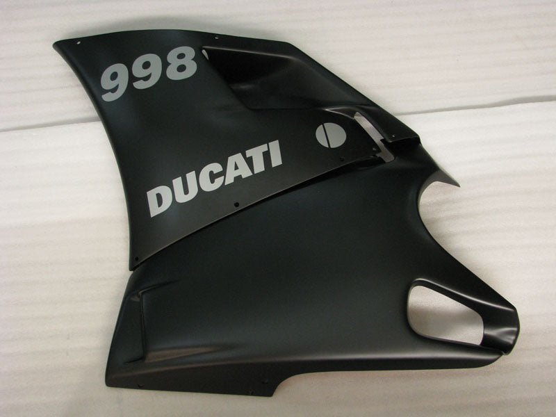 Matte Black Factory Style - Ducati 998 96-02 Fairing Kit (Single Passenger Seat)