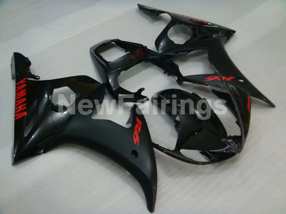 Matte Black and Gloss Black with Red Decals Factory Style - YZF-R6 03-04 Fairing Kit Vehicles & Parts > Vehicle Parts &