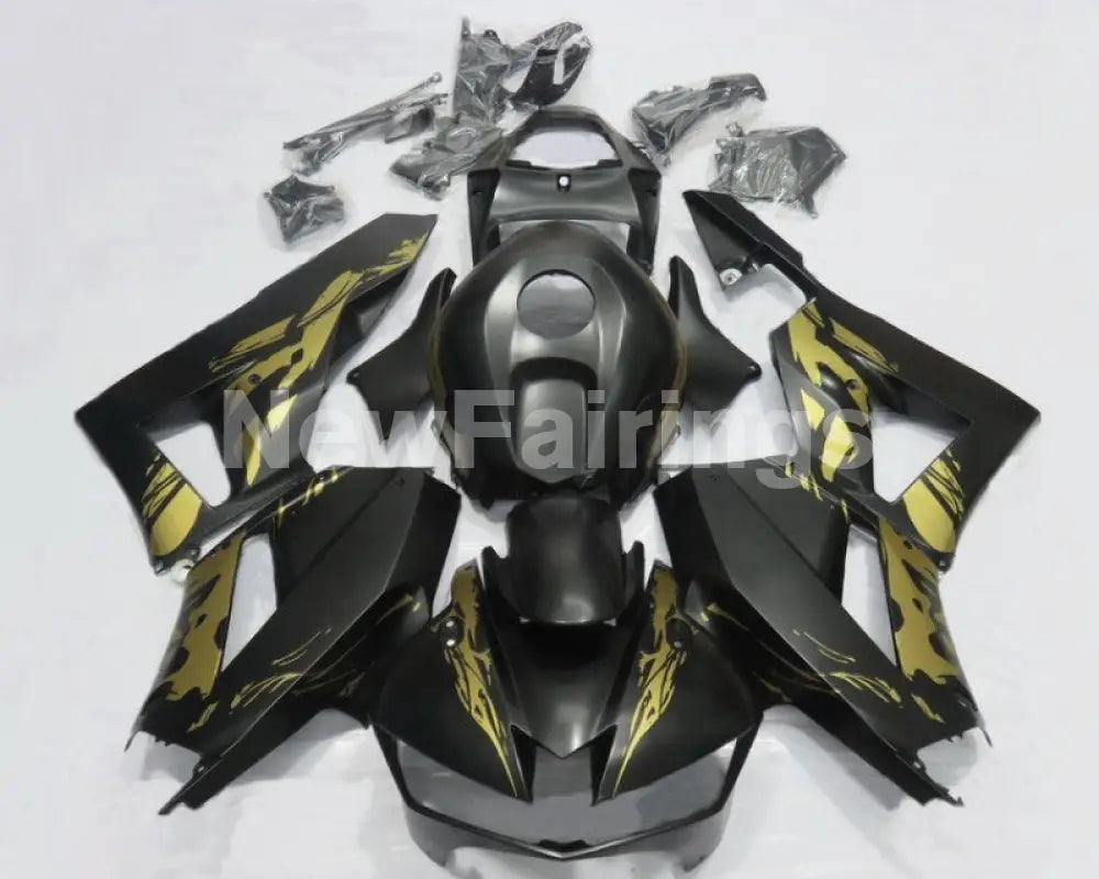 Matte Black with golden decal Factory Style - CBR600RR 13-23 Fairing Kit