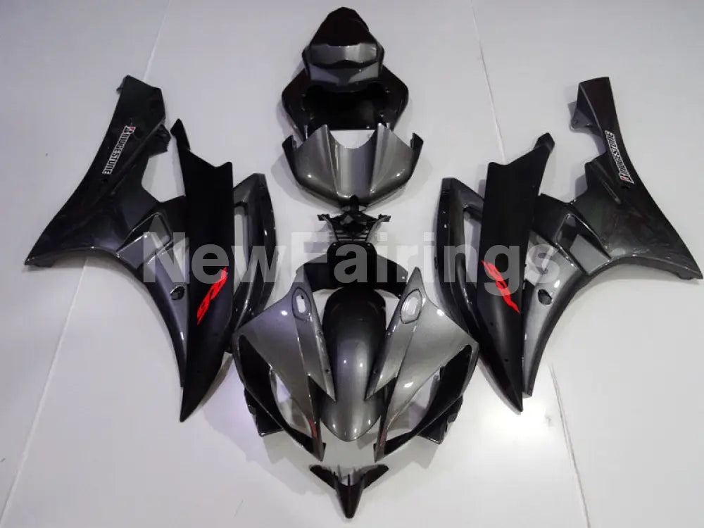 Matte Black and Grey Factory Style - YZF-R6 06-07 Fairing Kit Vehicles & Parts > Vehicle Parts & Accessories > Motor