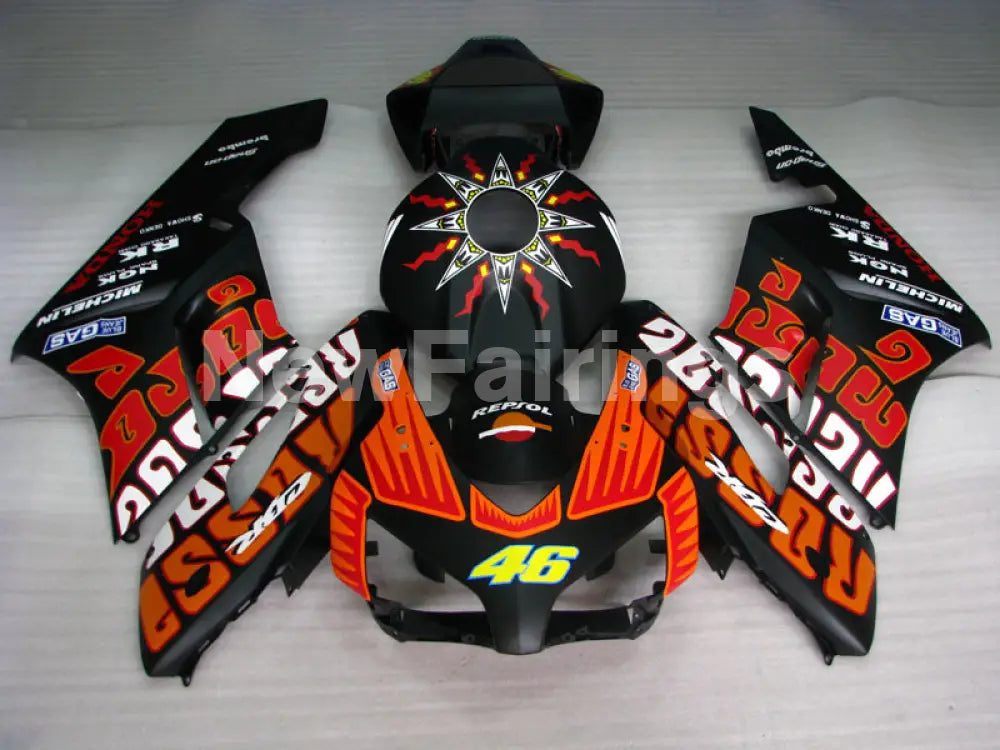 Matte Black and Orange Rossi- CBR1000RR 04-05 Fairing Kit