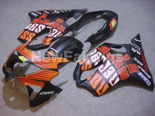 Laden Sie das Bild in den Galerie-Viewer, Matte Black and Orange Rossi - CBR600 F4 99-00 Fairing Kit -