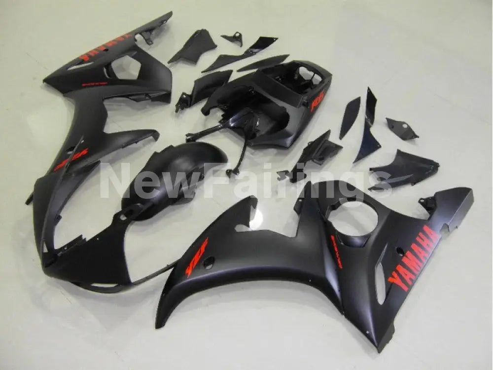Matte Black with Red Decals Factory Style - YZF-R6 03-04 Fairing Kit Vehicles & Parts > Vehicle Parts & Accessories >