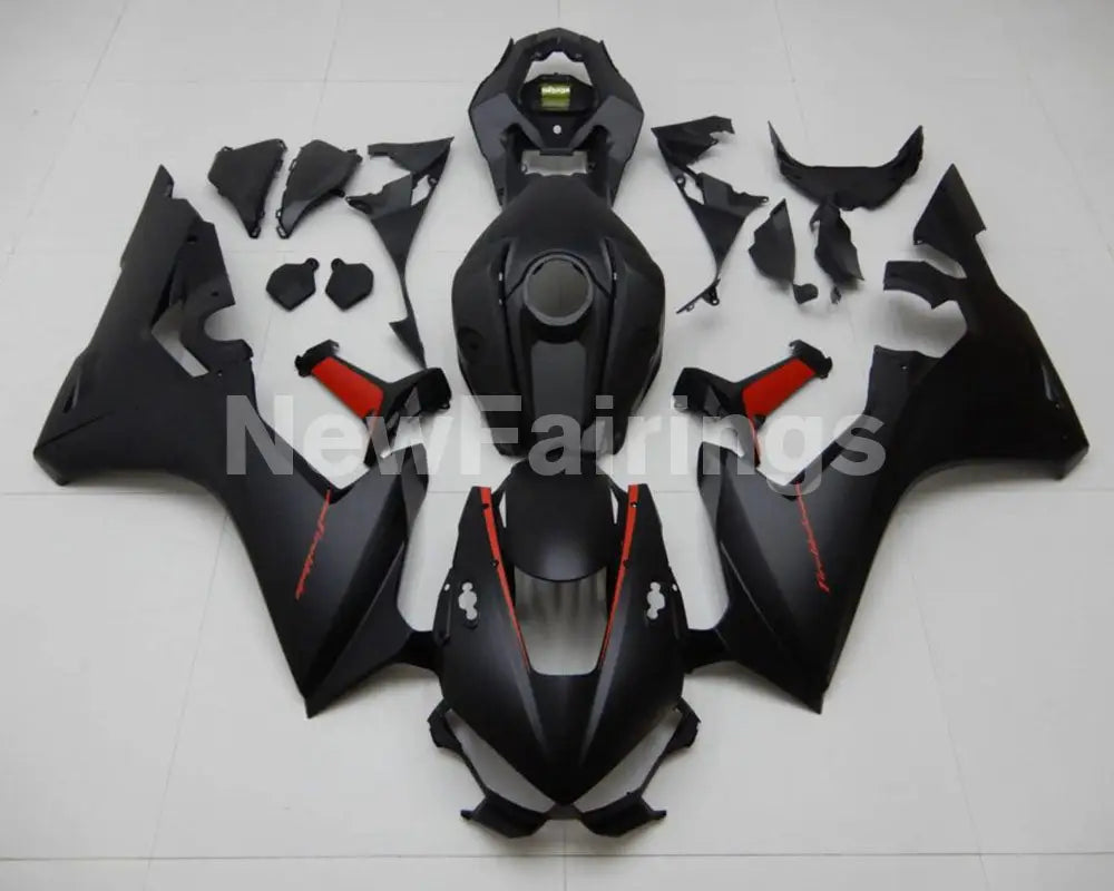 Matte Black and Red Factory Style - CBR1000RR 17-19 Fairing Kit