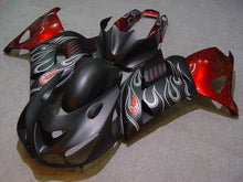 Laden Sie das Bild in den Galerie-Viewer, Matte Black and Red Flame - NINJA ZX-14R 06-11 Fairing Kit