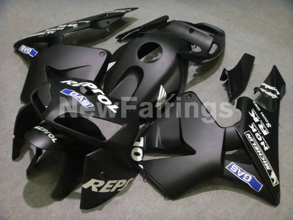 Matte Black with white Repsol - CBR600RR 05-06 Fairing Kit