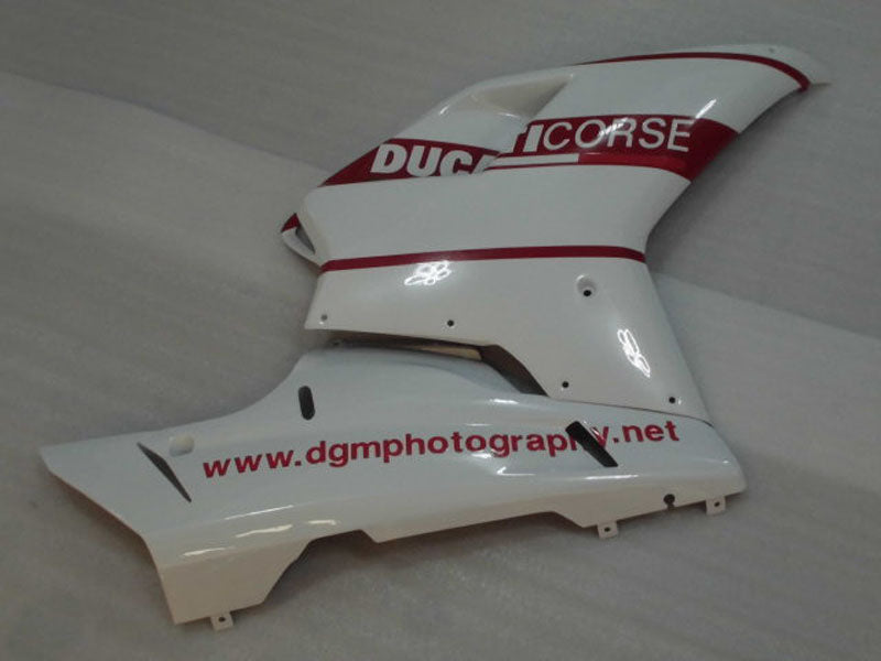 Number 410 White and Red Factory Style - Ducati 848/1098/1198 07-11 Fairing Kit