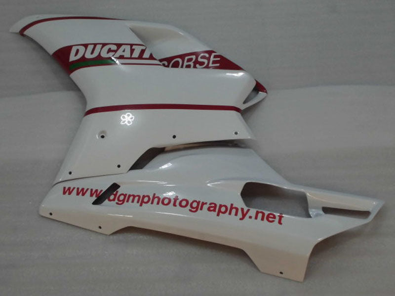 Number 410 White and Red Factory Style - Ducati 848/1098/1198 07-11 Fairing Kit