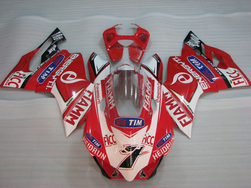 Number 7 Red and White TIM - Ducati 1199 Panigale 12-14 Fairing Kit
