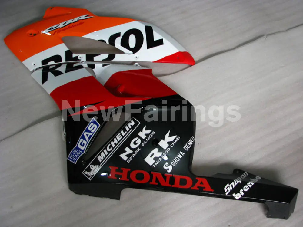Orange Red and Black Repsol - CBR1000RR 04-05 Fairing Kit