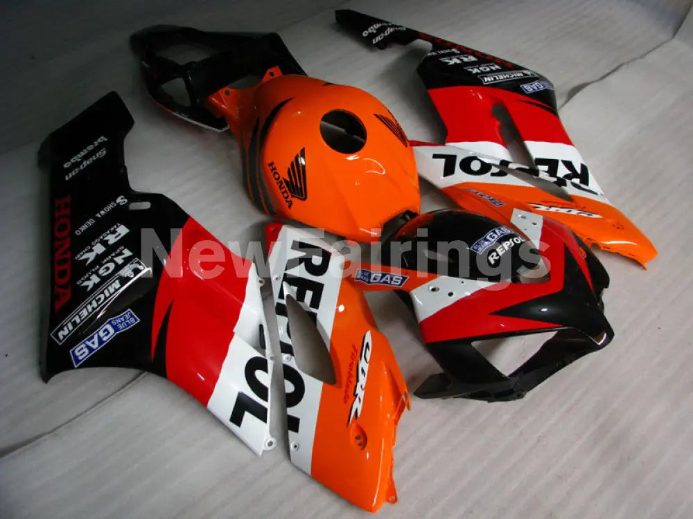 Orange Red and Black Repsol - CBR1000RR 04-05 Fairing Kit