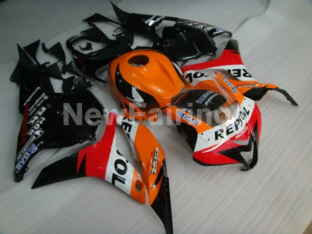 Orange Red and Black Repsol - CBR600RR 09-12 Fairing Kit