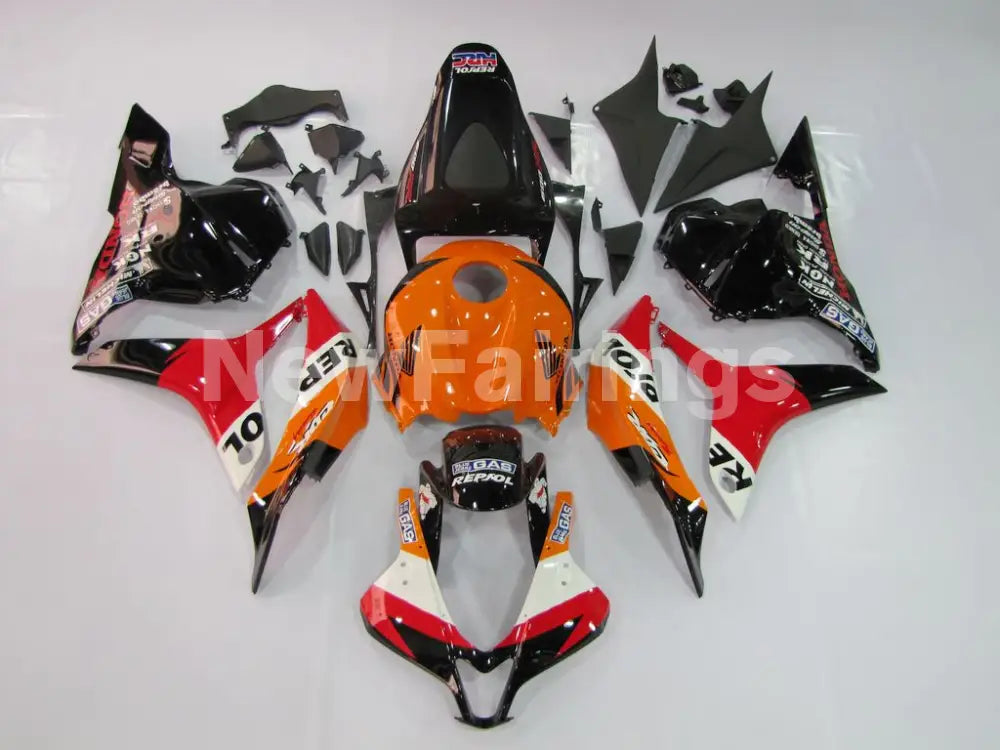 Orange and Red Black Repsol - CBR600RR 09-12 Fairing Kit