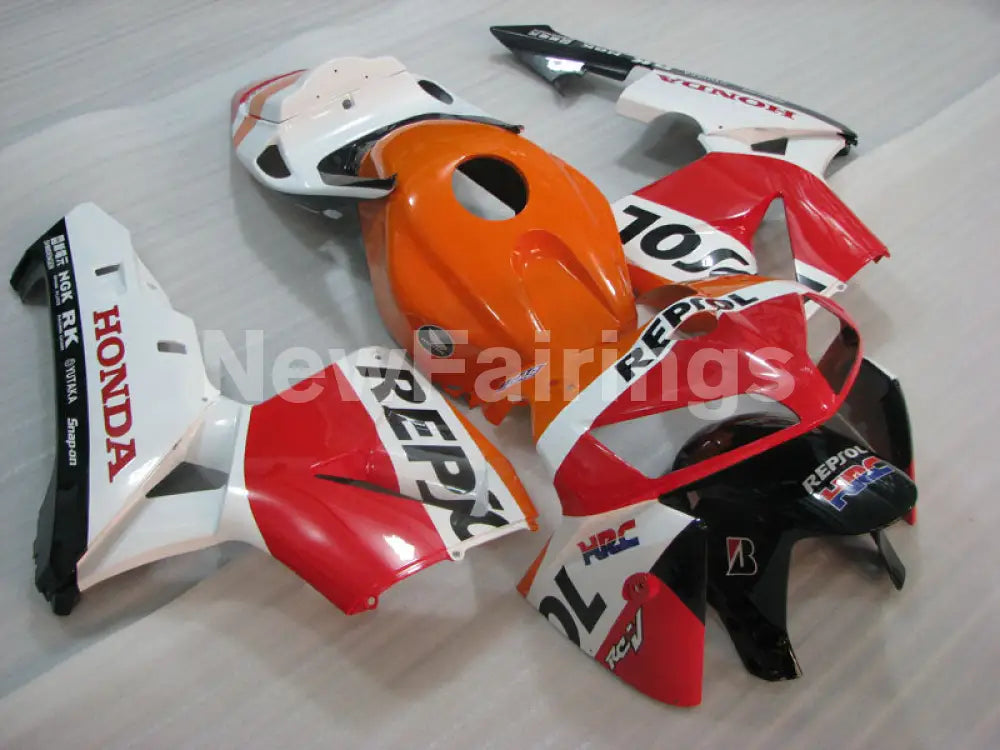 Orange Red and White Repsol - CBR600RR 05-06 Fairing Kit