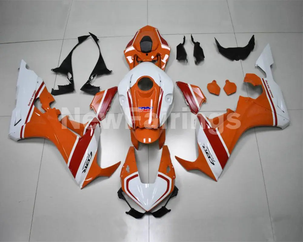 Orange and White Red Factory Style - CBR1000RR 17-19 Fairing Kit