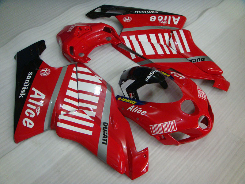 Red and Black Alice - Ducati 749/999 05-06 Fairing Kit (Single Passenger Seat)