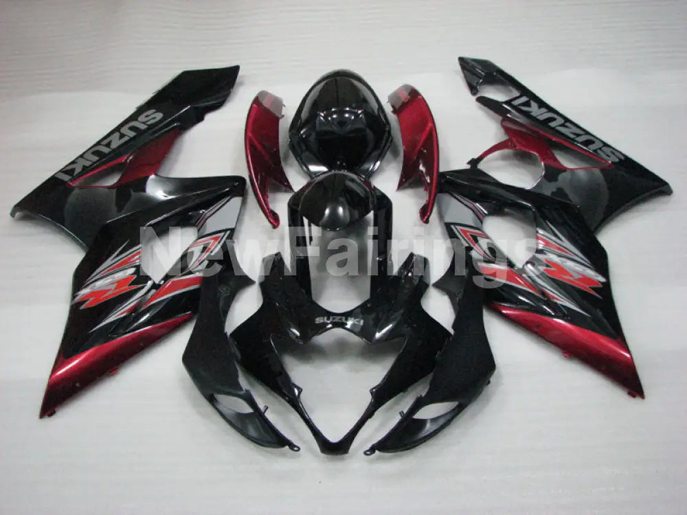 Red and Black Grey Factory Style - GSX-R1000 05-06 Fairing Kit