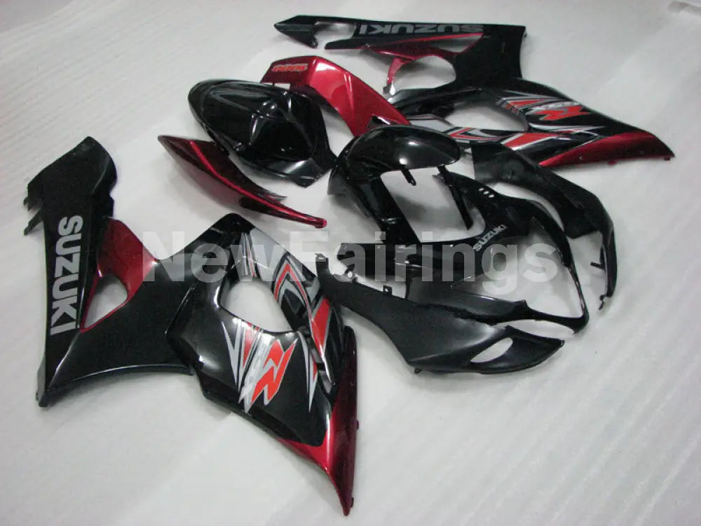 Red and Black Grey Factory Style - GSX-R1000 05-06 Fairing Kit
