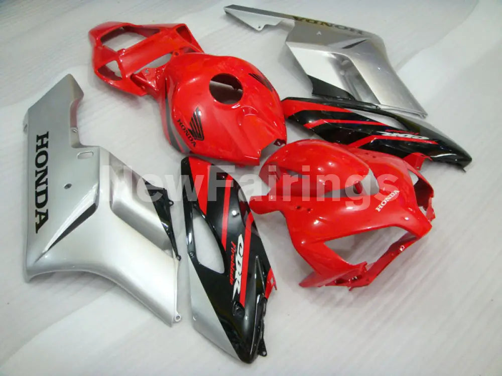 Red Black and Silver Factory Style - CBR1000RR 04-05 Fairing Kit