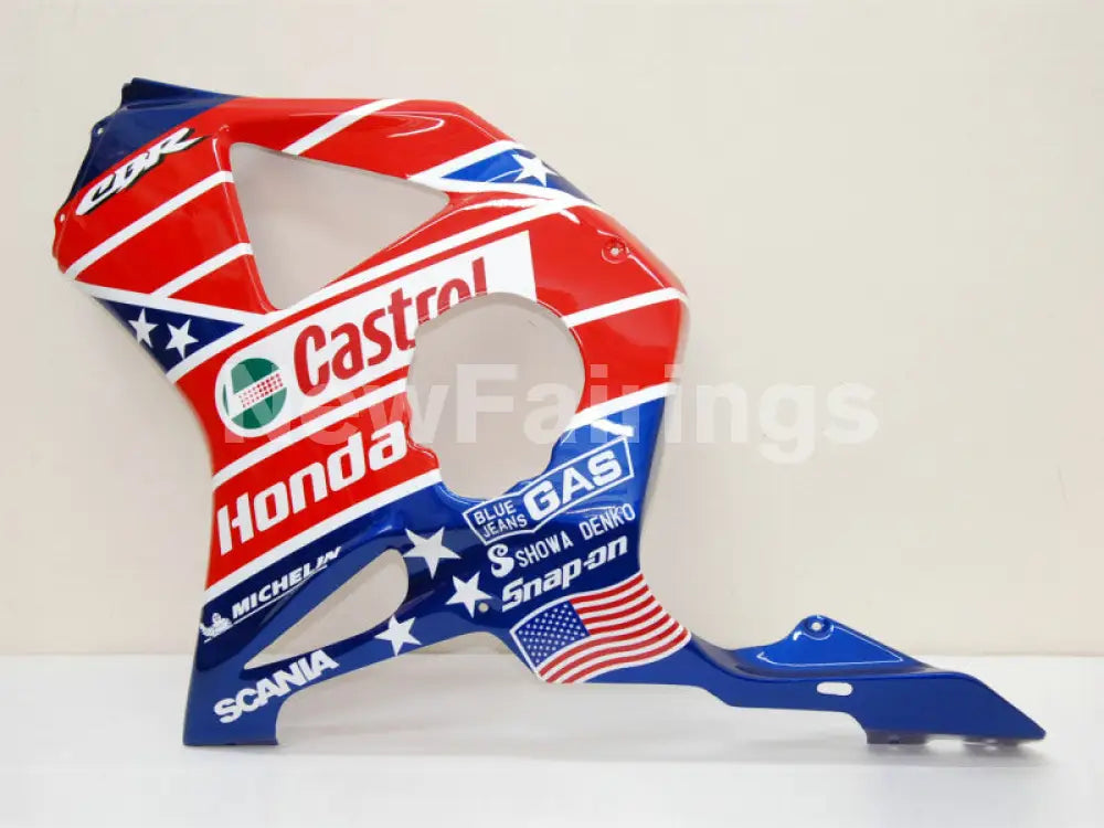 Red and Blue Castrol - CBR 954 RR 02-03 Fairing Kit