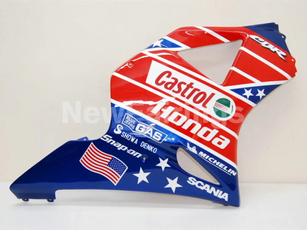 Red and Blue Castrol - CBR 954 RR 02-03 Fairing Kit