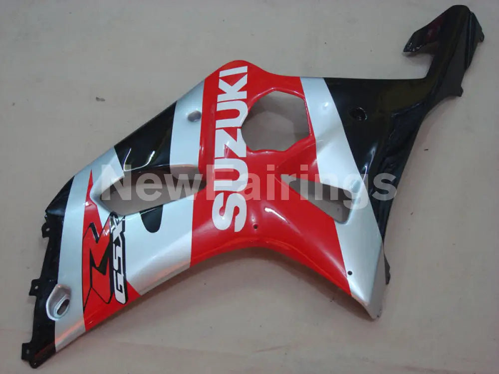 Red and Silver Black Factory Style - GSX-R1000 00-02 Fairing Kit