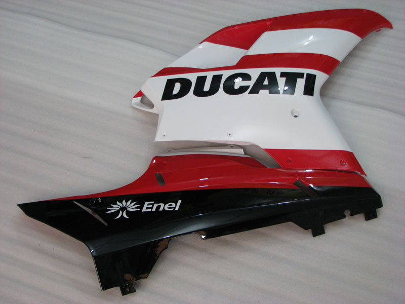 Red and White Black Enel - Ducati 848/1098/1198 07-11 Fairing Kit