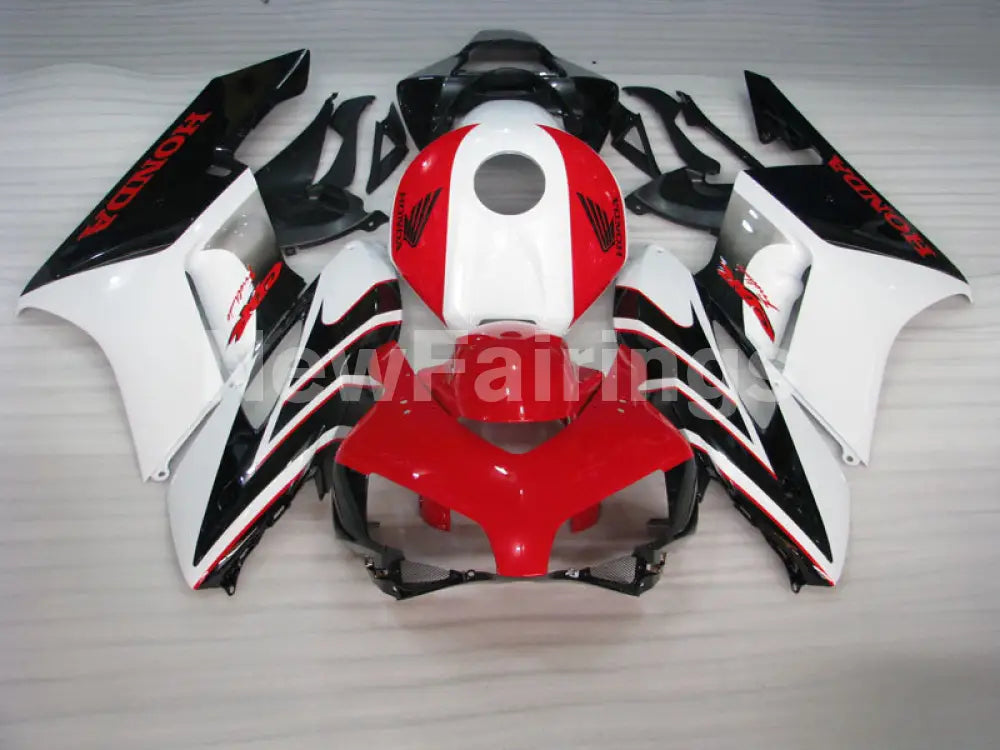 Red and White Black Factory Style - CBR1000RR 04-05 Fairing Kit
