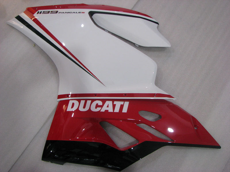 Red and White Black Factory Style - Ducati 1199 Panigale 12-14 Fairing Kit