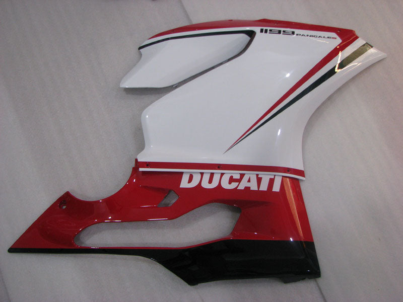 Red and White Black Factory Style - Ducati 1199 Panigale 12-14 Fairing Kit
