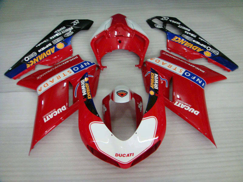 Red and White Black Performance - Ducati 848/1098/1198 07-11 Fairing Kit