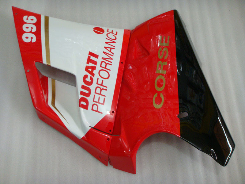Red and White Black Performance - Ducati 996 96-02 Fairing Kit