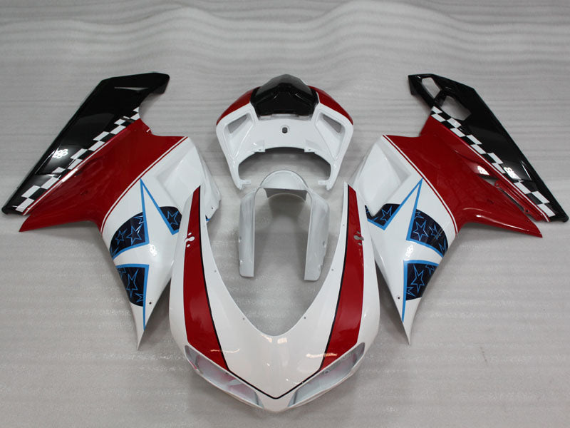 Red White and Black Star - Ducati 848/1098/1198 07-11 Fairing Kit