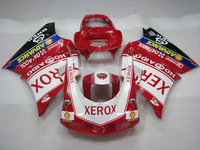 Red and White Black XEROX - Ducati 748/916/996/998 96-02 Fairing Kit