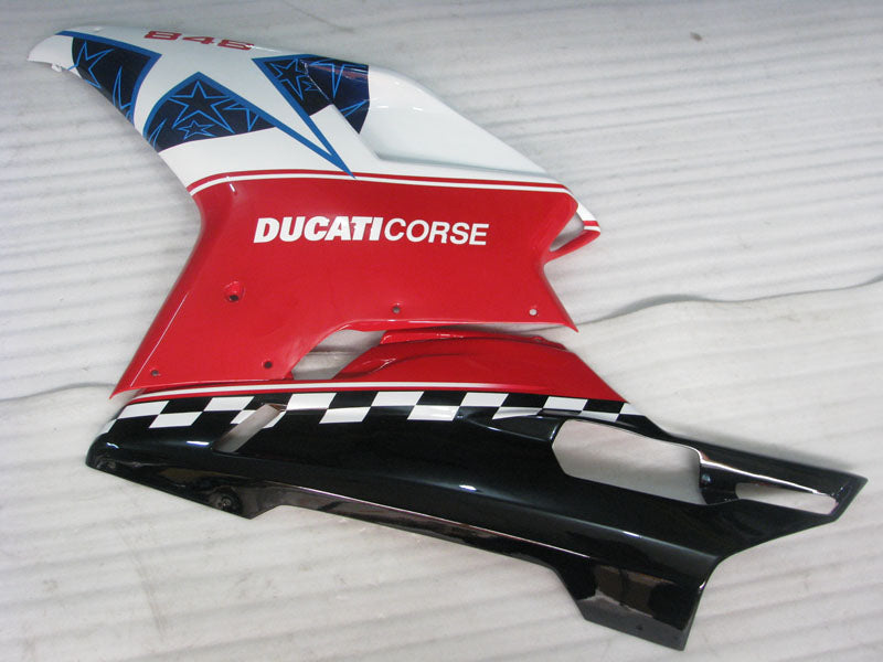 Red and White Blue Star - Ducati 848 07-11 Fairing Kit