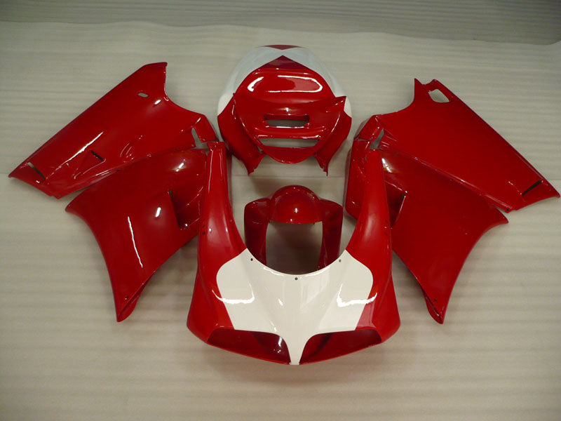 Red and White No decals - Ducati 748/916/996/998 96-02 Fairing Kit (Single Passenger Seat)