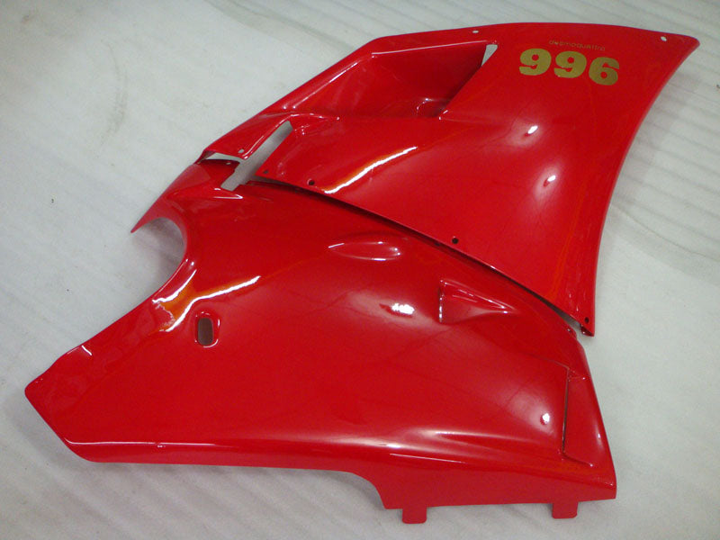 Red White Factory Style - Ducati 996 96-02 Fairing Kit (Single Passenger Seat)