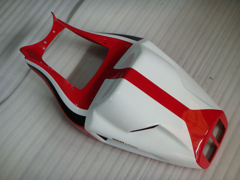 Red and White Factory Style - Ducati 996 96-02 Fairing Kit (Single Passenger Seat)