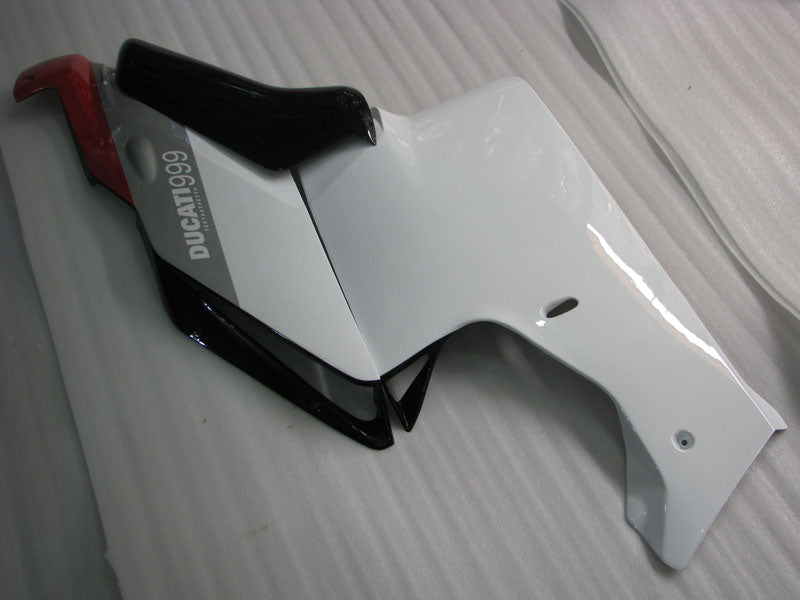 Red and White Factory Style - Ducati 999 05-06 Fairing Kit (Single Passenger Seat)