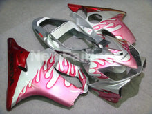 Laden Sie das Bild in den Galerie-Viewer, Silver and Red Pink Flame - CBR600 F4i 01-03 Fairing Kit -