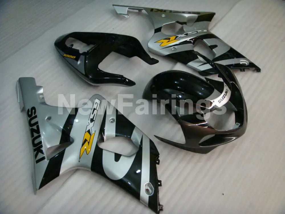 Silver and Black Factory Style - GSX-R1000 00-02 Fairing Kit