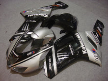 Laden Sie das Bild in den Galerie-Viewer, Silver and Black Monster - NINJA ZX-6R 07-08 Fairing Kit