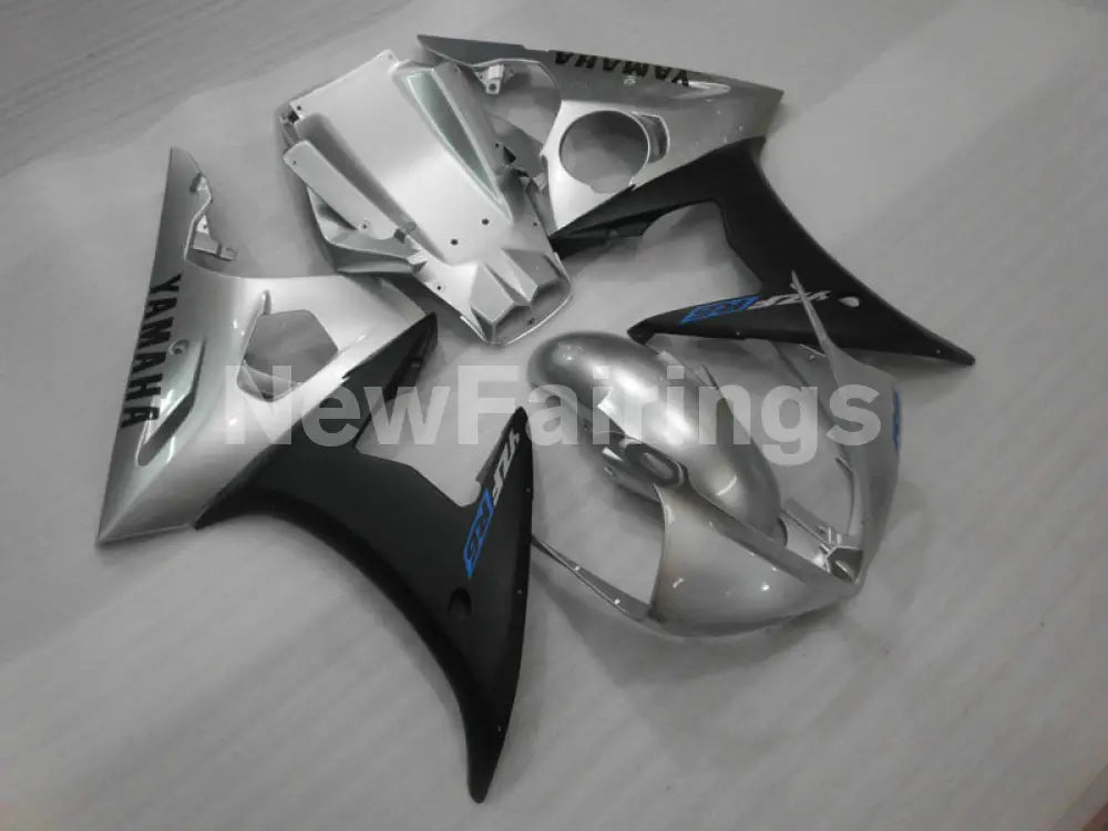 Silver and Matte Black Factory Style - YZF-R6 03-04 Fairing Kit Vehicles & Parts > Vehicle Parts & Accessories > Motor