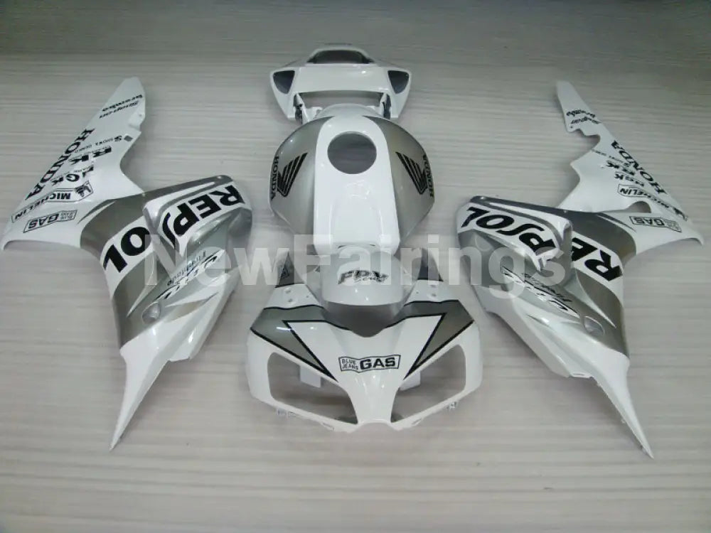 Silver and White Repsol - CBR1000RR 06-07 Fairing Kit