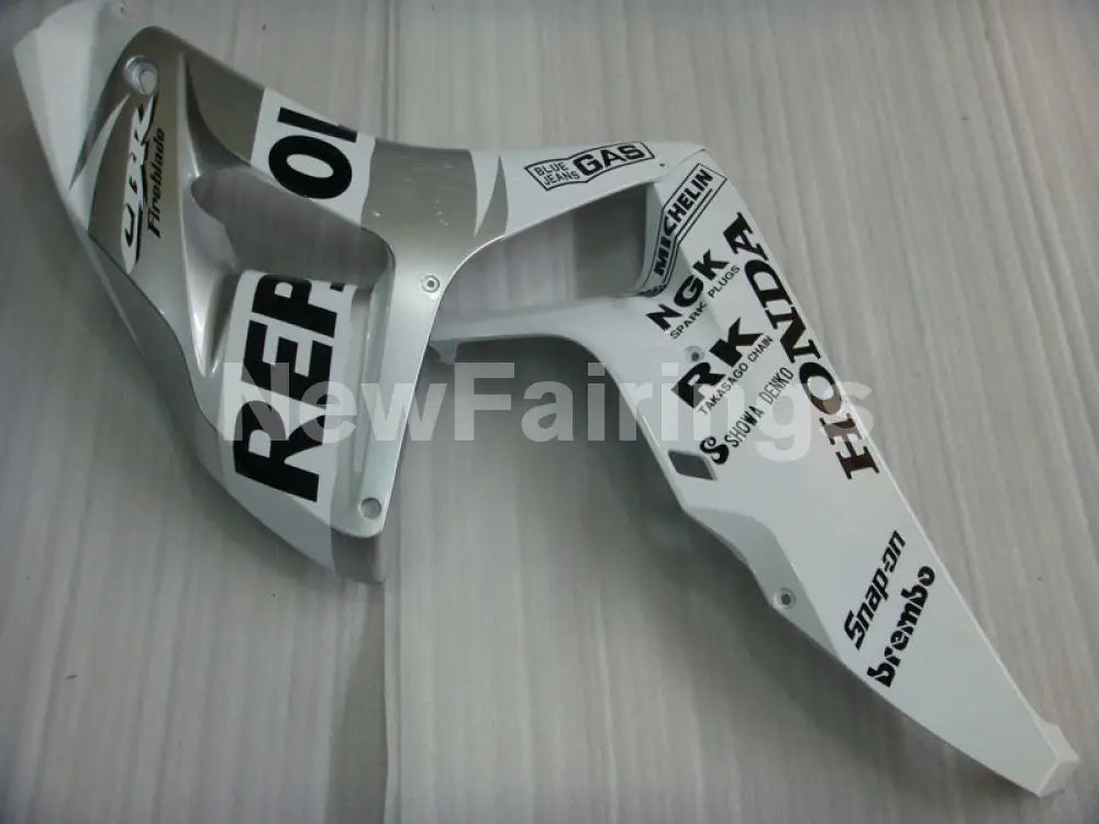 Silver and White Repsol - CBR1000RR 06-07 Fairing Kit