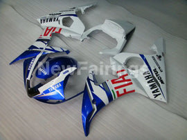 White and Blue FIAT - YZF-R6 03-04 Fairing Kit Vehicles & Parts > Vehicle Parts & Accessories > Motor Vehicle Parts >