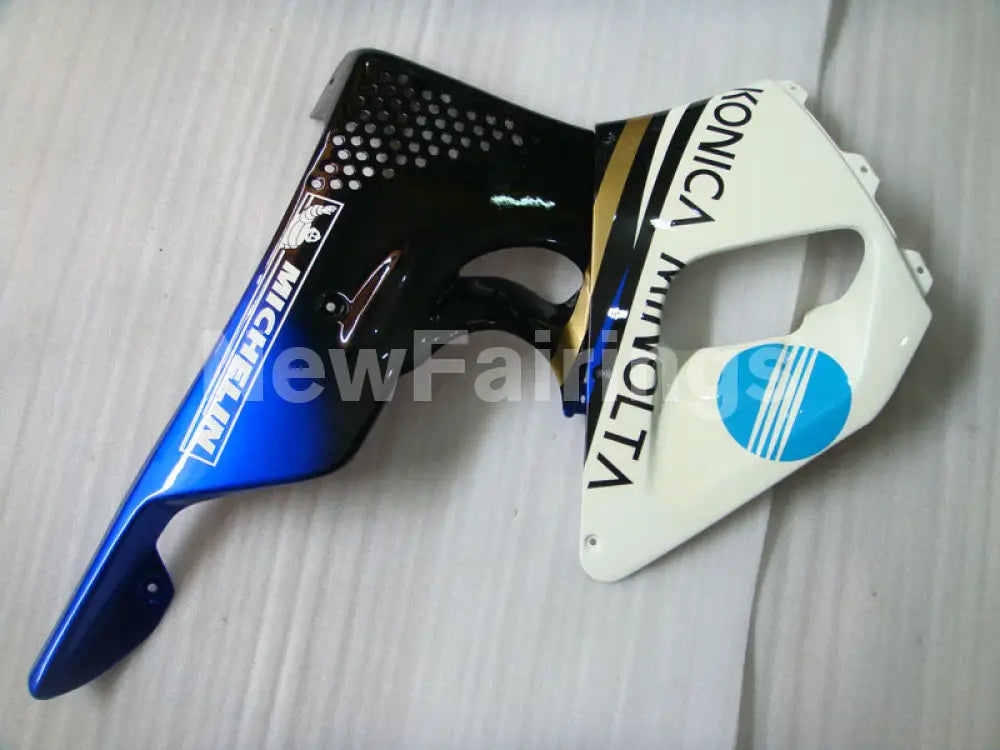 White and Black Blue Konica Minolta - CBR 900 RR 92-93 Fairing Kit