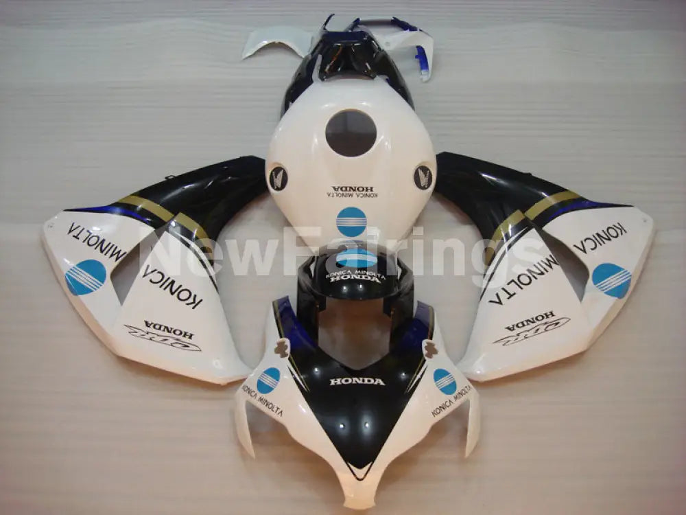 White and Black Blue Konica Minolta - CBR1000RR 08-11 Fairing Kit